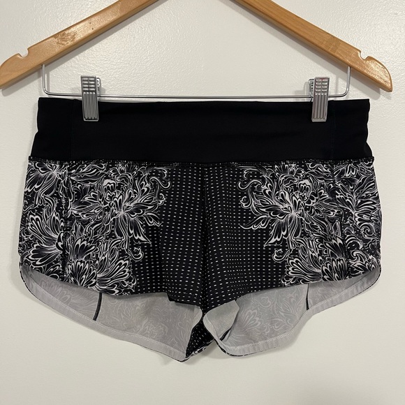 Lululemon Speed Up Short *2.5" Infinity Speed Up Short Alpine White Black 4 - Picture 6 of 15
